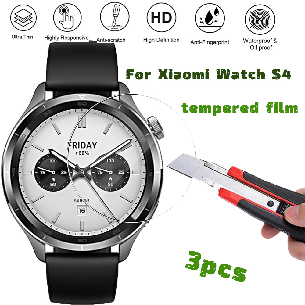 Xiaomi Smartwatch S4 Accessories - 3PCSกระจกนิรภัยSmartwatchป้องกันหน้าจอXiaomi MiนาฬิกาS4 ฟิล์มAnti-ScratchสําหรับXiaomi MiนาฬิกาS4 ฟิล์มอุปกรณ์เสริม