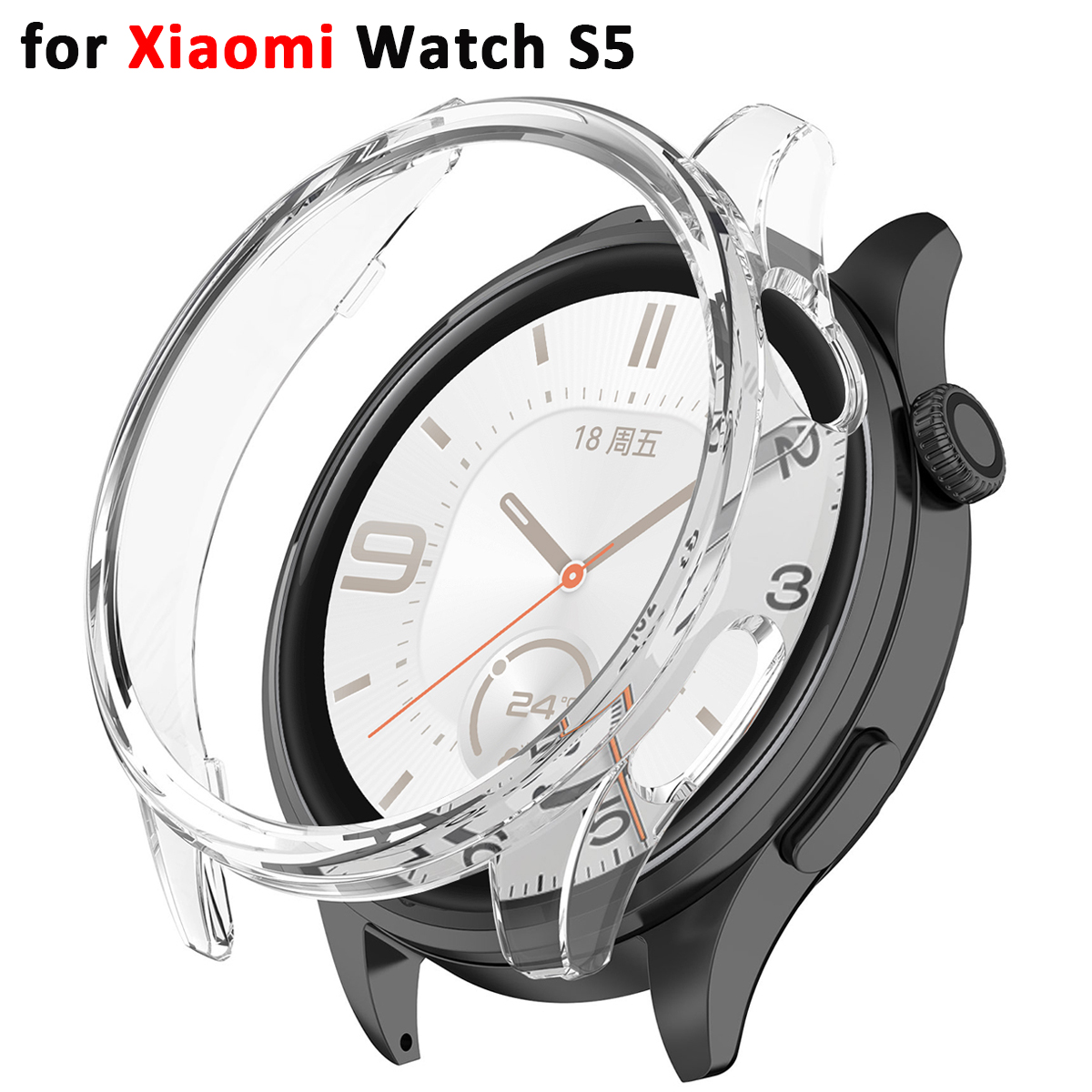 Xiaomi Smartwatch S4 Accessories - เคสพีซีแบบกลวงสำหรับเสี่ยวมี่ วอทช์ เอส 5 ฝาครอบกันกระแทกไม่มีตัวป้องกันหน้าจอสมาร์ทวอทช์สำหรับเสี่ยวมี่ วอทช์