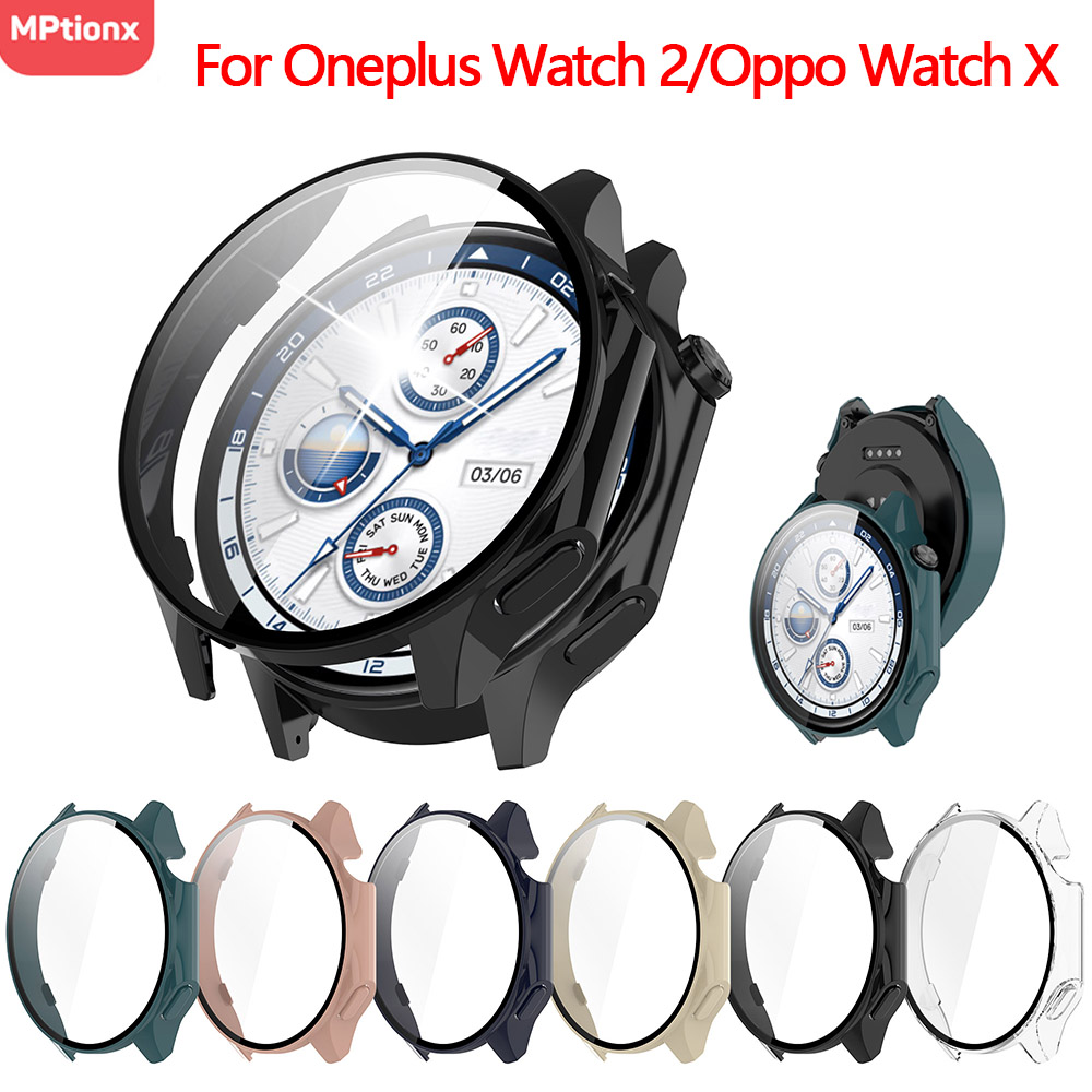 Smartwatch X - เคสพีซี + แก้วสําหรับ OnePlus Watch 2