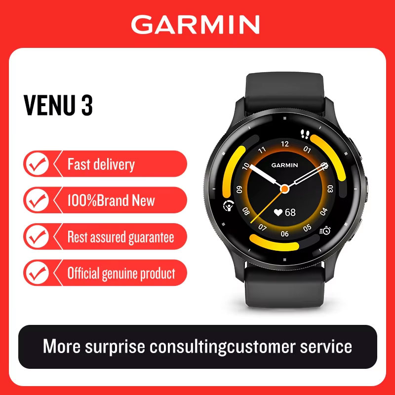 Smartwatch X - Garmin venu3s/3 running นาฬิกาสปอร์ตมืออาชีพสําหรับวิ่งออกกําลังกาย HRV ว่ายน้ํา