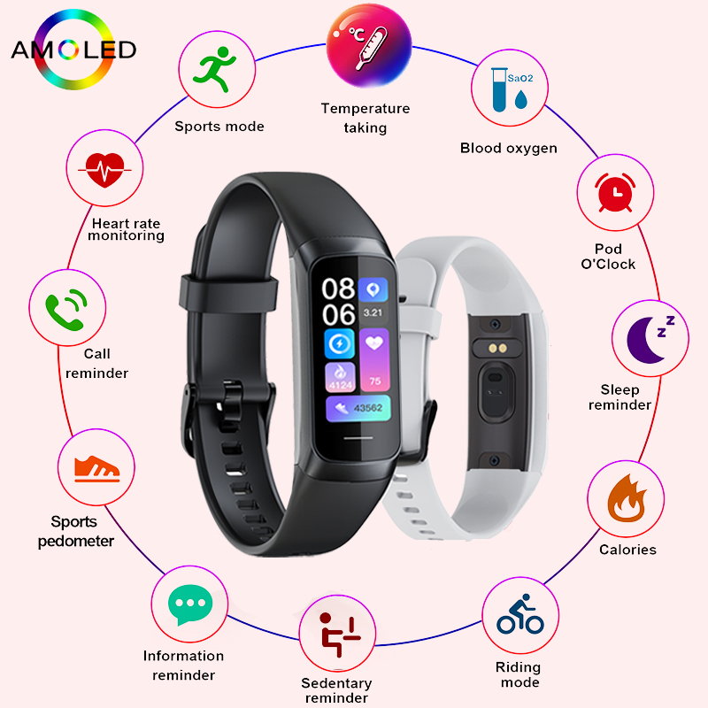 Android Smartwatch Accessories - สมาร์ทวอทช์ LIGE หน้าจอ AMOLED 1.1 นิ้ว