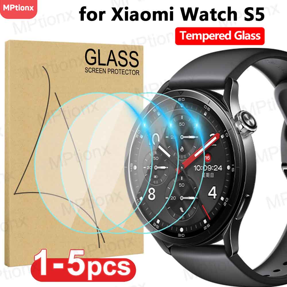 Smartwatch Watch Accessories - กระจกนิรภัยสำหรับเสี่ยวมี่ วอทช์ เอส 5 สมาร์ทวอทช์ป้องกันหน้าจอทนทาน HD