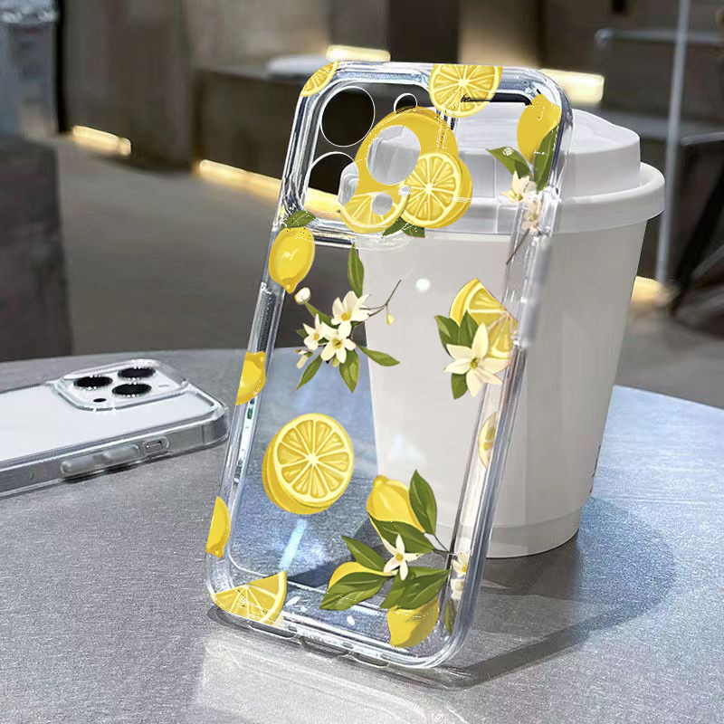 Samsung Galaxy S25 - ฤดูร้อนผลไม้มะนาวดอกไม้ClearสําหรับSamsung Galaxy S25 S24 S23 S22