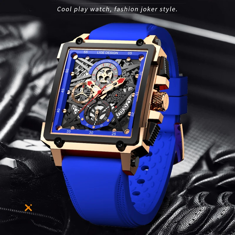 Lige นาฬิกากีฬาโครโนกราฟสำหรับ - Silicone Band Replacement บทวิจารณ์และราคา