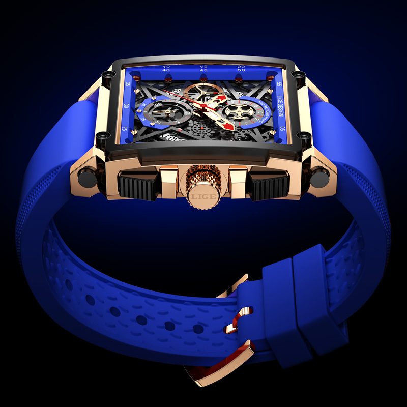 Lige นาฬิกากีฬาโครโนกราฟสำหรับ - Silicone Band Replacement บทวิจารณ์และราคา