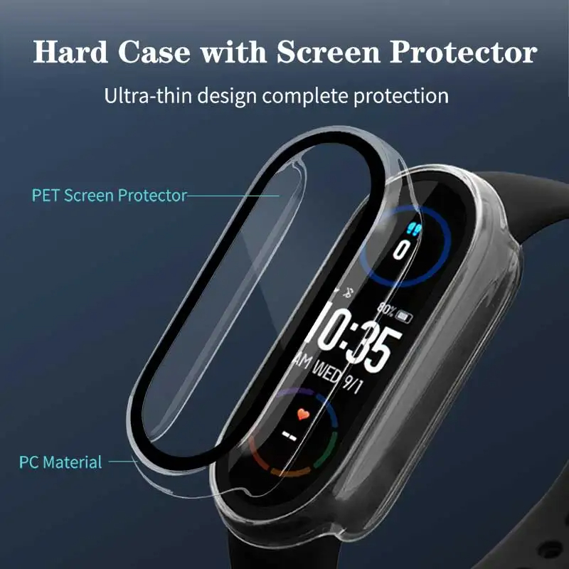 กระจกนิรภัย + PCสําหรับXiaomi  - Smartwatch Watch Accessories For Women บทวิจารณ์และราคา
