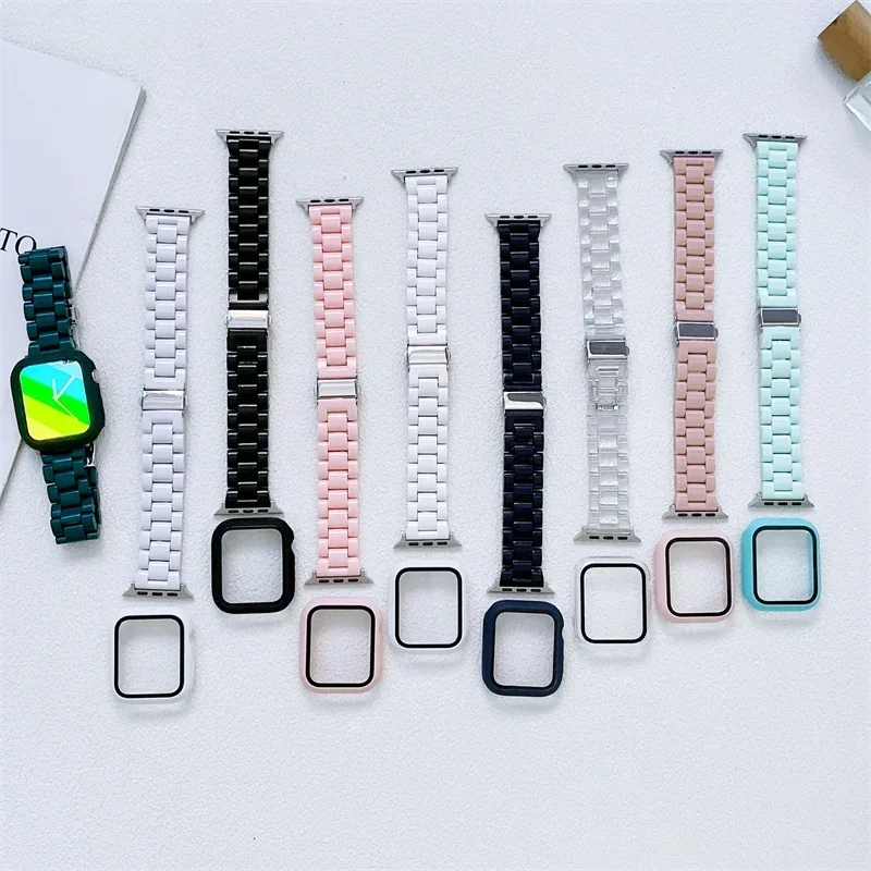 สายนาฬิกา + กรณี + แก้วสําหรับ - Smartwatch Watch Accessories For Women บทวิจารณ์และราคา