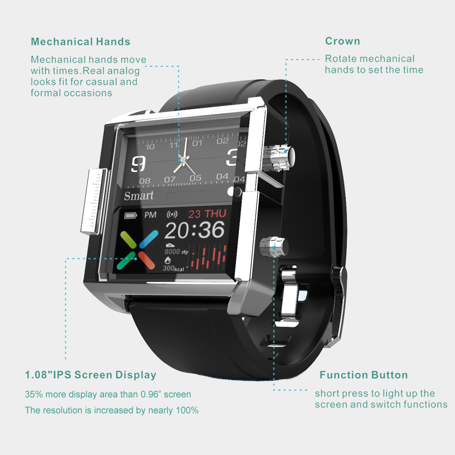 นาฬิกาอัจฉริยะระบบ T9ไฮบริดตรว - Smartwatch Custom บทวิจารณ์และราคา
