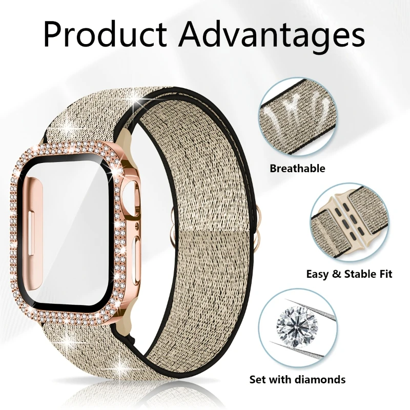 + สําหรับ Apple Watch 45 มม.41 - Smartwatch Watch Accessories For Women บทวิจารณ์และราคา