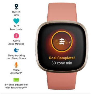 ฟิตบิท เวอร์ซา 3 สมาร์ทวอทช์เพ - Smartwatch X บทวิจารณ์และราคา