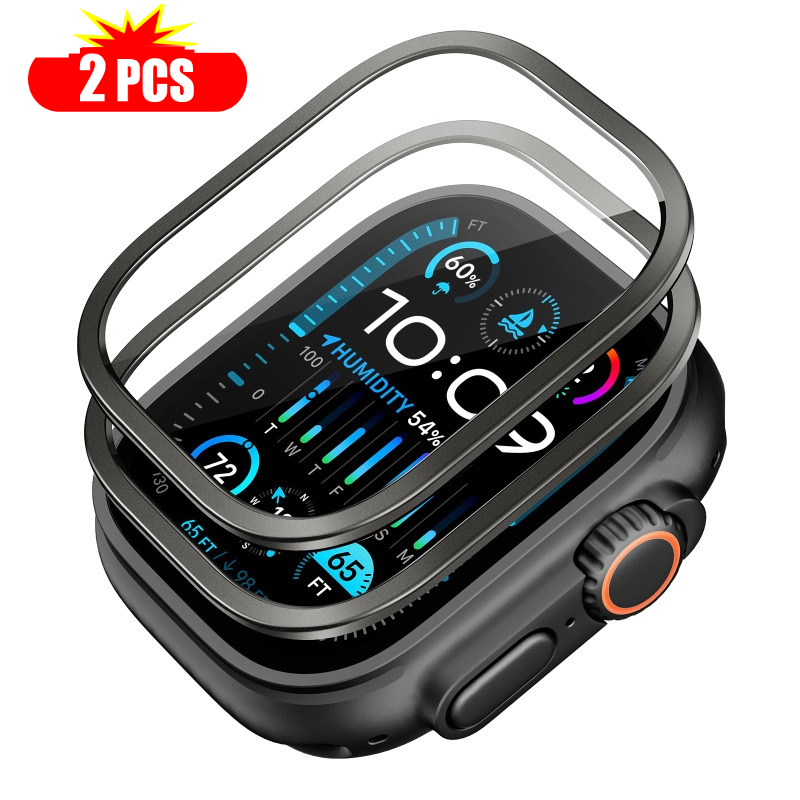 กระจกนิรภัย 2 ชิ้น สำหรับ Appl - Smartwatch Watch Accessories For Women บทวิจารณ์และราคา
