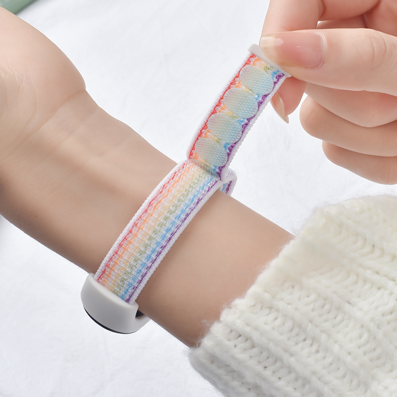 สายไนลอนสำหรับ Xiaomi Mi band  - Smartwatch Watch Accessories For Women บทวิจารณ์และราคา