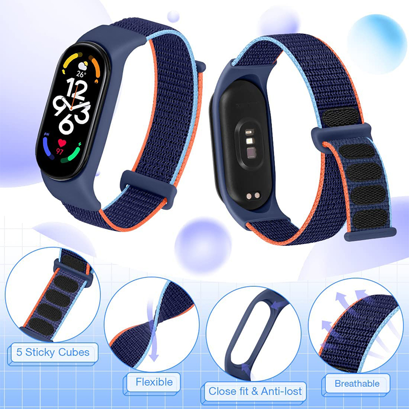 สายไนลอนสำหรับ Xiaomi Mi band  - Smartwatch Watch Accessories For Women บทวิจารณ์และราคา